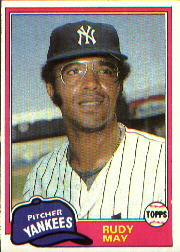 1981 Topps Baseball Cards      179     Rudy May